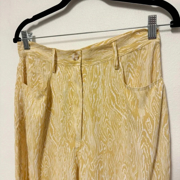 NWT Ena Pelly Woodgrain High Waist Flair Pants - Picture 4 of 7